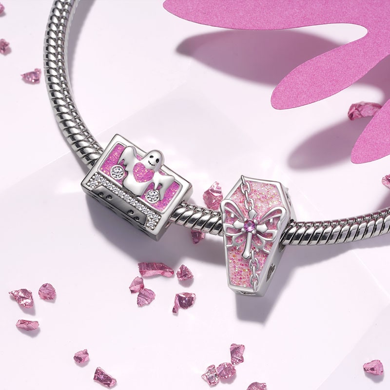 Gnoce Halloween Pink Coffin Charm_3