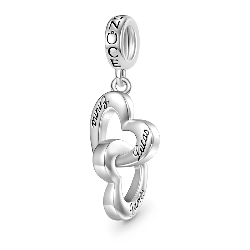 Gnoce Personalized Name Heart Pendant Dangle Charm_1