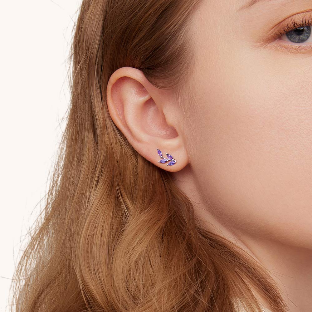 Gnoce Purple Tree Branch Earrings_4