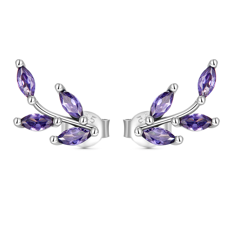 Gnoce Purple Tree Branch Earrings_1