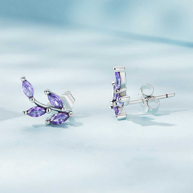 Gnoce Purple Tree Branch Earrings_3