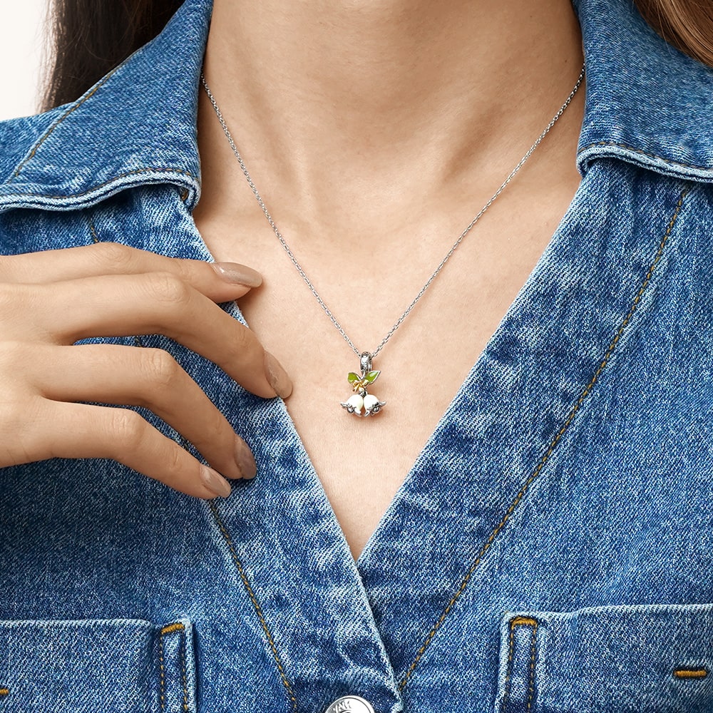 Gnoce Lily of the Valley Pendant Dangle Charm_7