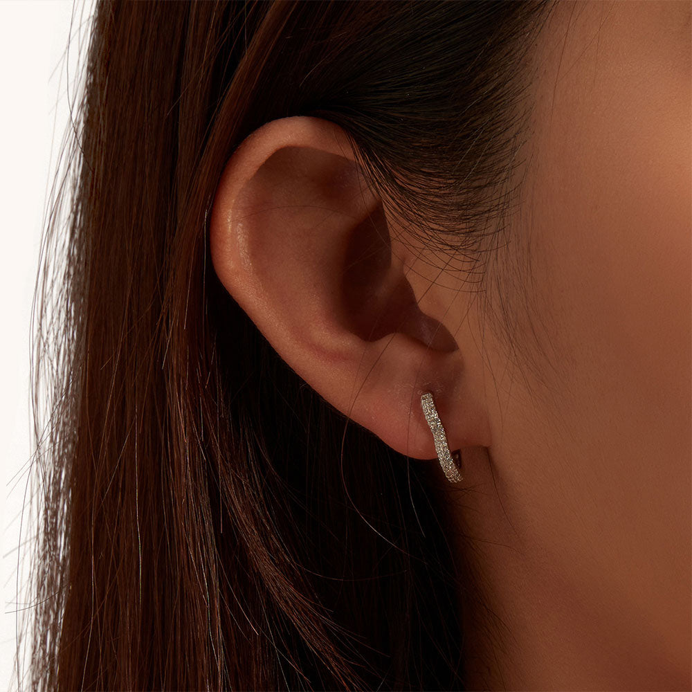 Gnoce Trendy Heart-Shaped Zircon Earrings_5