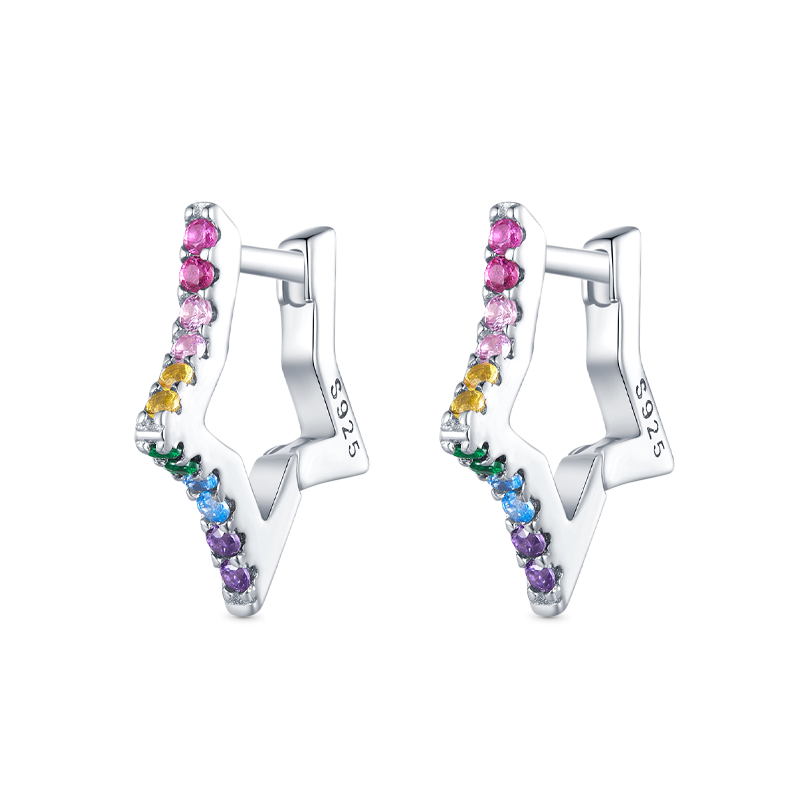 Gnoce Rainbow Star Earrings_1