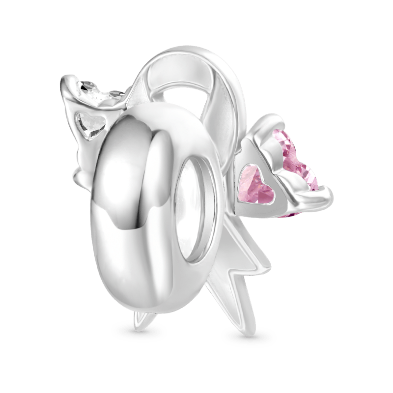 Gnoce Breast Cancer Awareness Pink Ribbon Charm_2