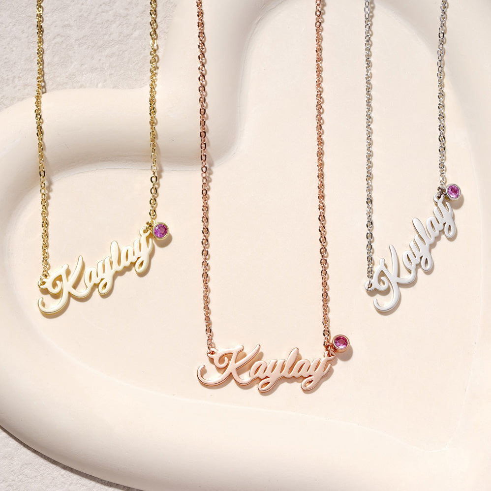 Amarley Personalized Name Necklace with Birthstone_8