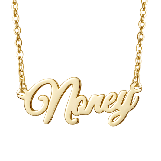 Gnoce "You Are My Sun" Personalized Calligraphy Style Gold Name Necklace_1