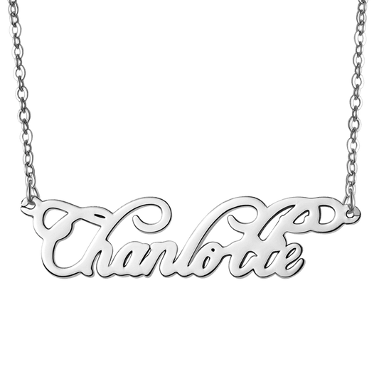 Gnoce "Chain of Love "Personalized Elegant Silver Name Necklace - For The Special One_1