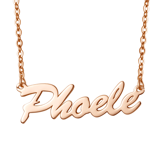Gnoce "Can Not Stop Loving You" Classic Personalized Rose Gold Name Necklace-Unquie Customized Gift for Her_1