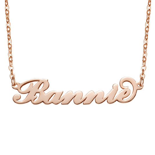 Gnoce "Crystal Love"  Personalized Carrie Rose Gold Name Necklace- For The Special One "_1
