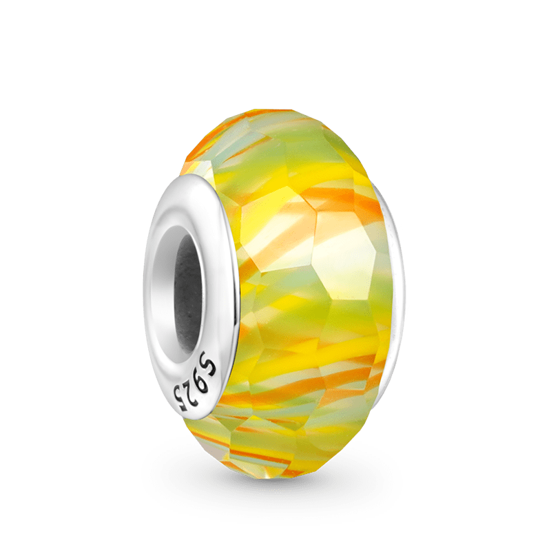 Gnoce Wavy Fancy Yellow Glass Charm_2