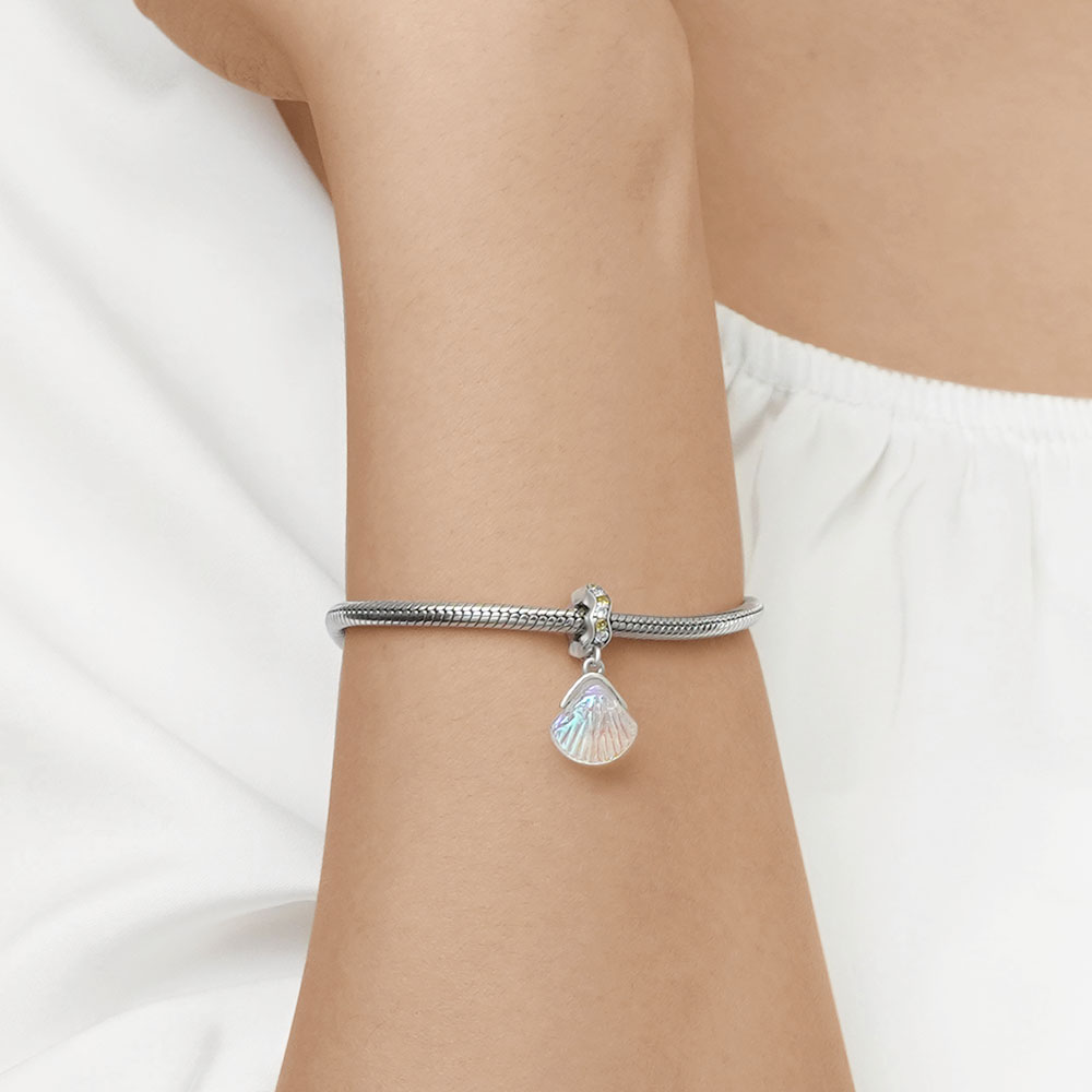 Gnoce Sparkling Shell Pendant Dangle Charm_5