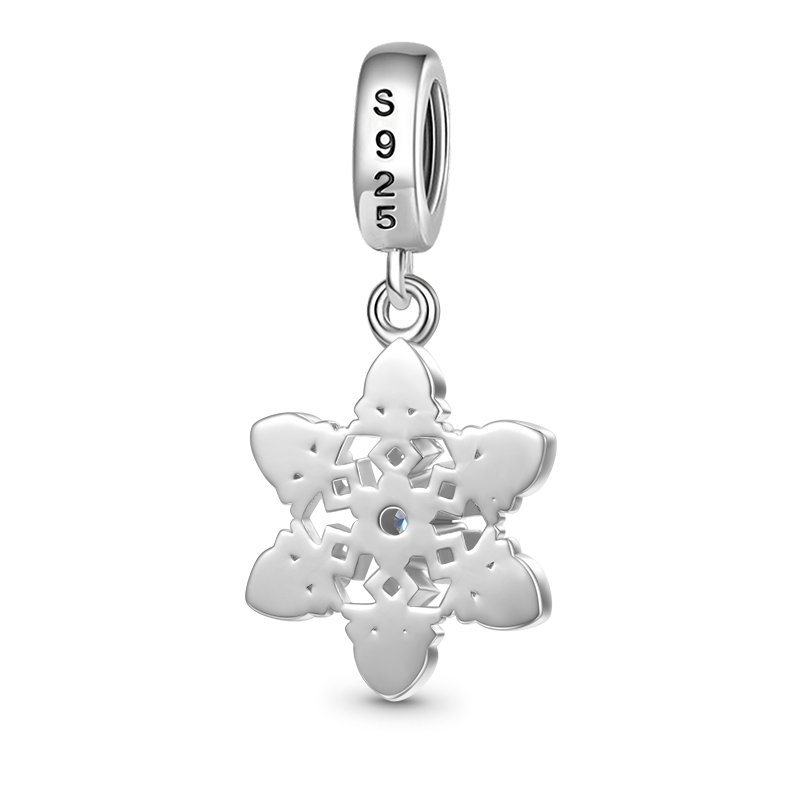 Gnoce Icy Snowflake Drop Pendant Dangle Charm_2