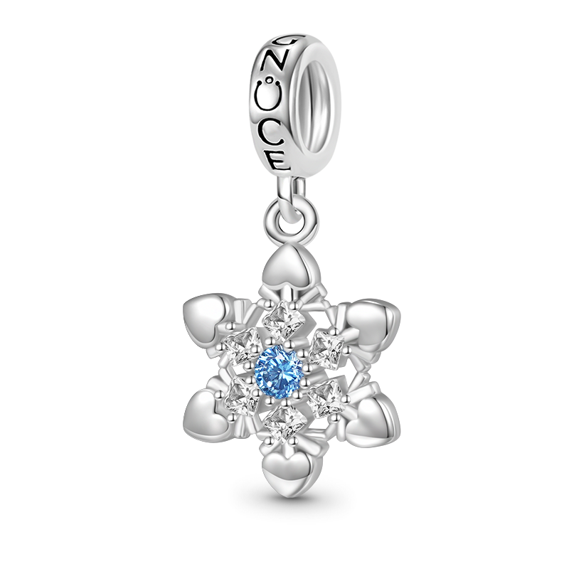 Gnoce Icy Snowflake Drop Pendant Dangle Charm_1