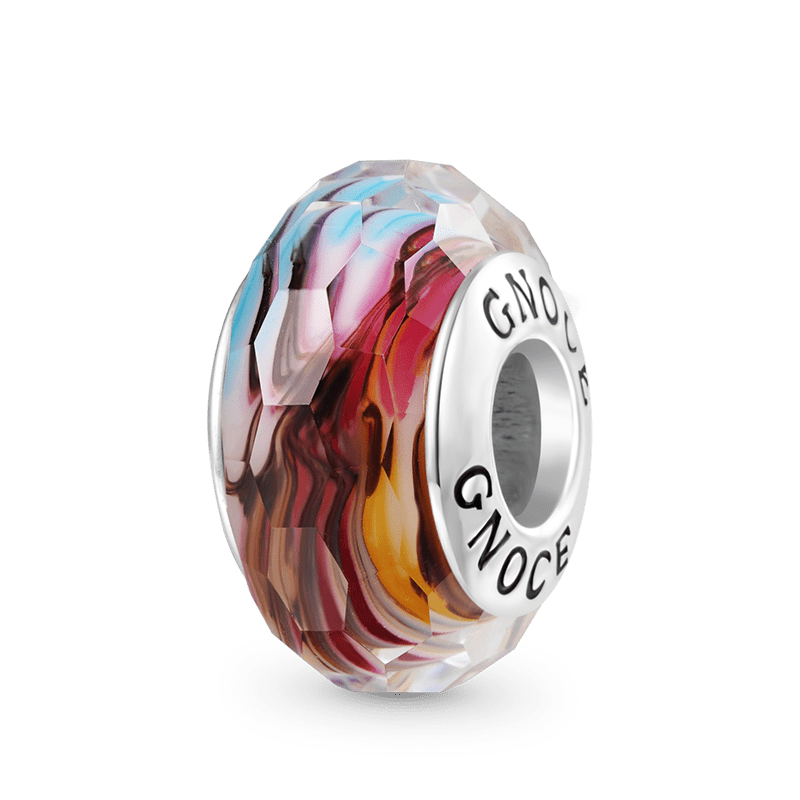 Gnoce Wavy Fancy Red Glass Charm_1