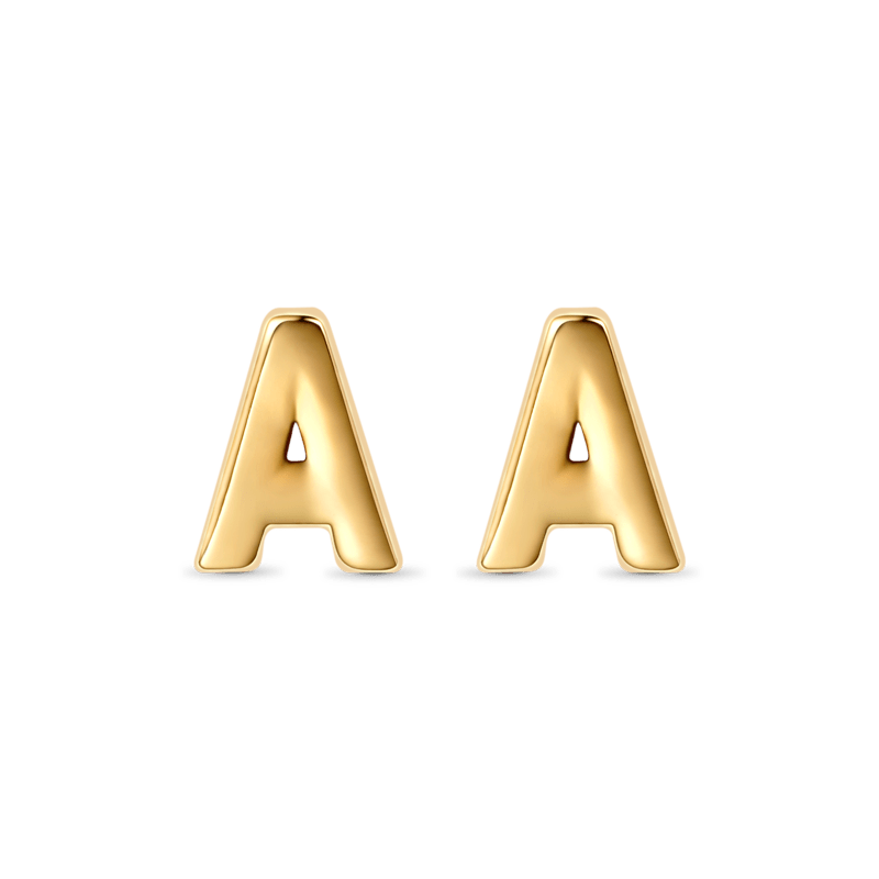 Gnoce Initial Letters Personalized Stud Earrings_1