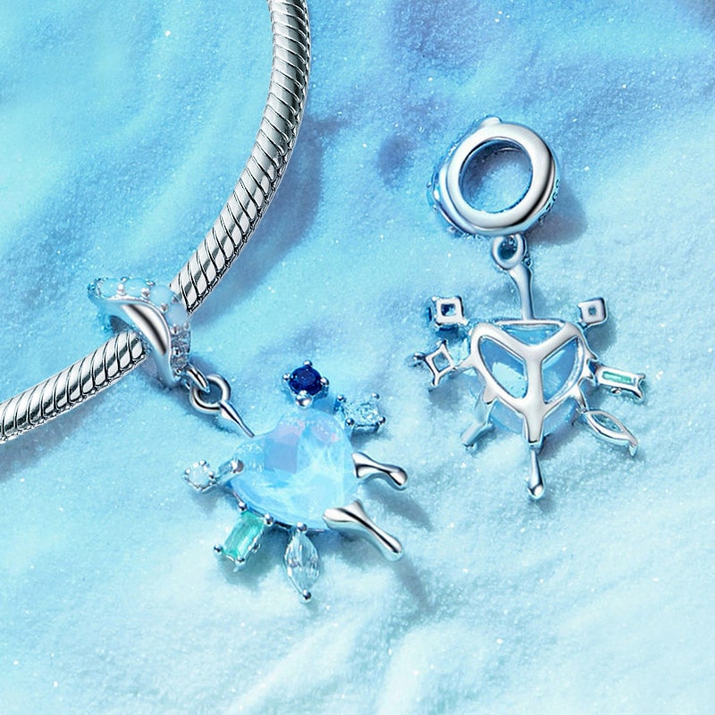 Gnoce Winter Love Snowflake Pendant Dangle Charm_2