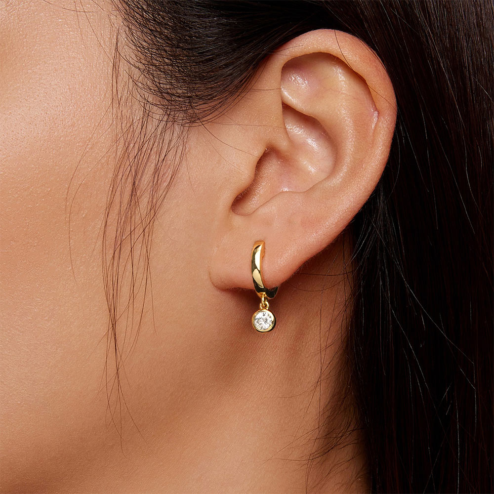 Gnoce Round Diamond Drop Earrings_6