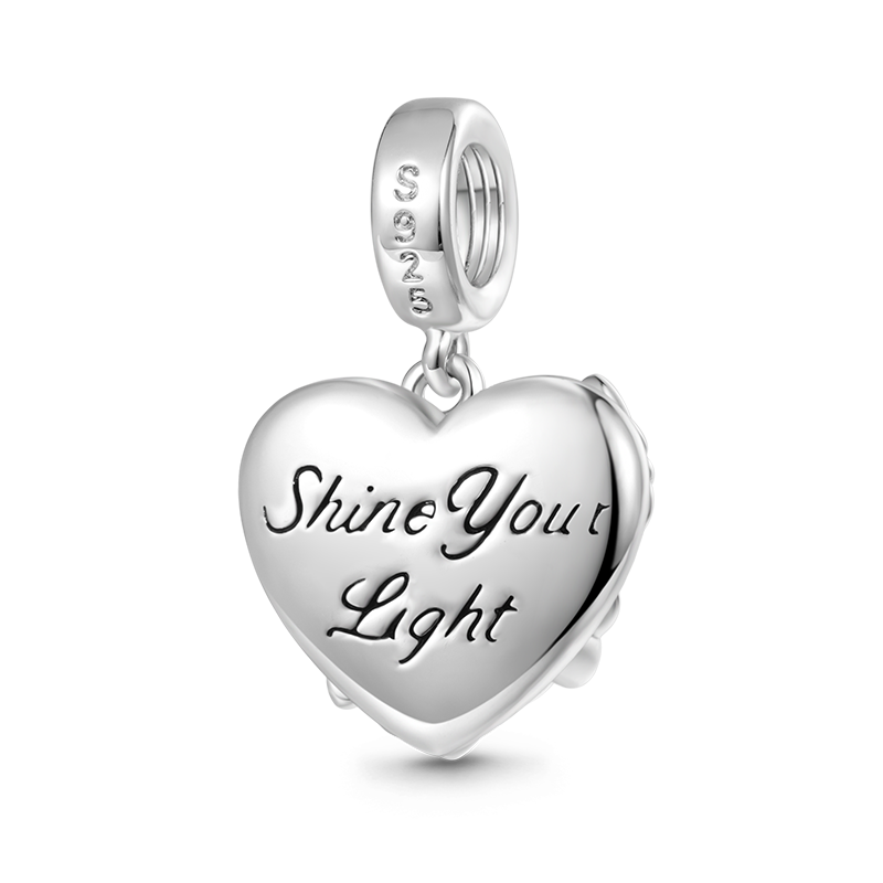 Gnoce "Shine You Light" Butterfly Love Flower Pendant Dangle Charm_2