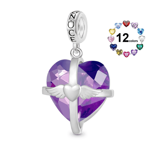 Gnoce Birthstone Love Pendant Dangle Charm_1
