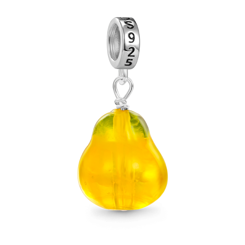 Gnoce Fruit Orange Pear Pendant Dangle Charm_2
