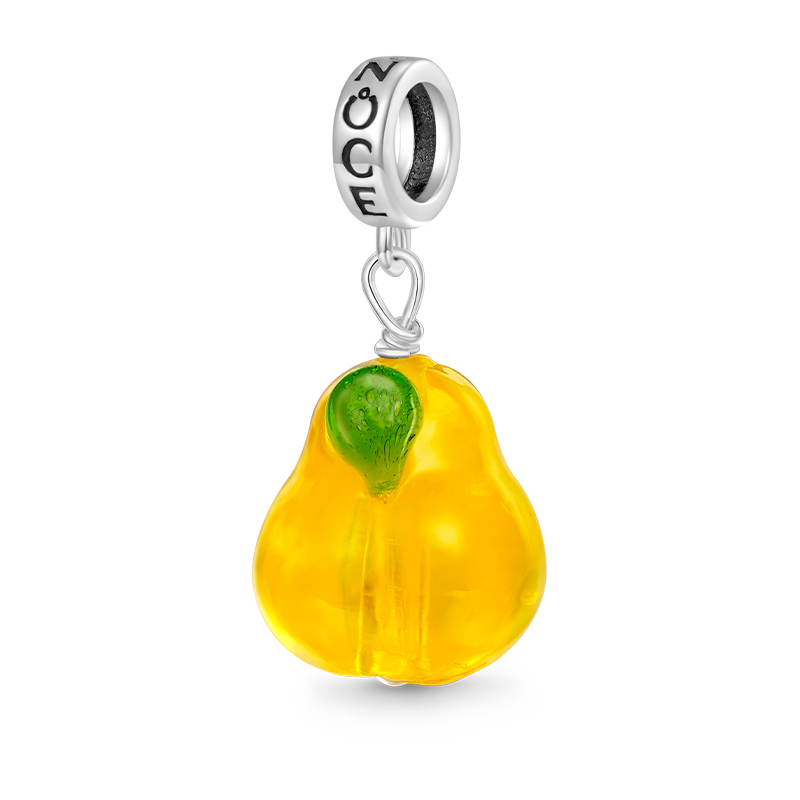 Gnoce Fruit Orange Pear Pendant Dangle Charm_1