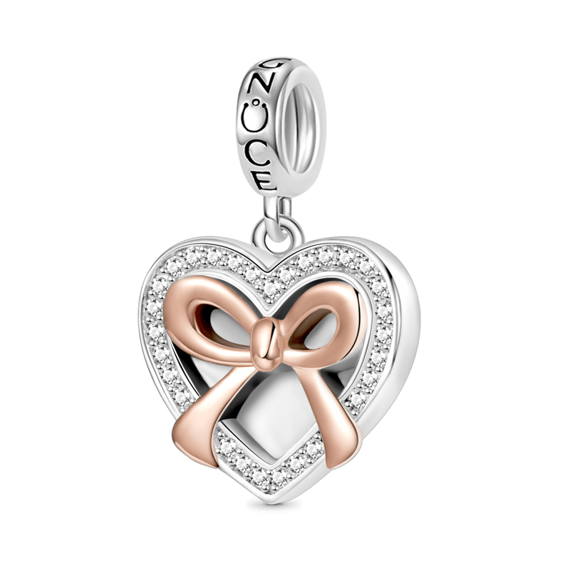 Gnoce "You Are Loved" Bow Tie Heart Pendant Dangle Charm_1