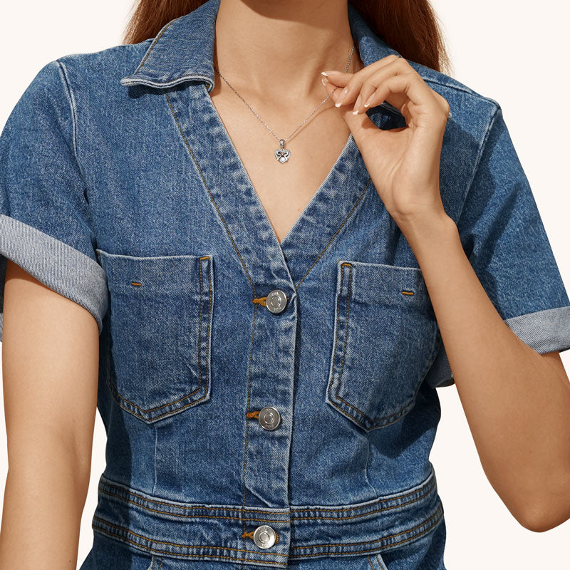 Gnoce "You Are Loved" Bow Tie Heart Pendant Dangle Charm_6