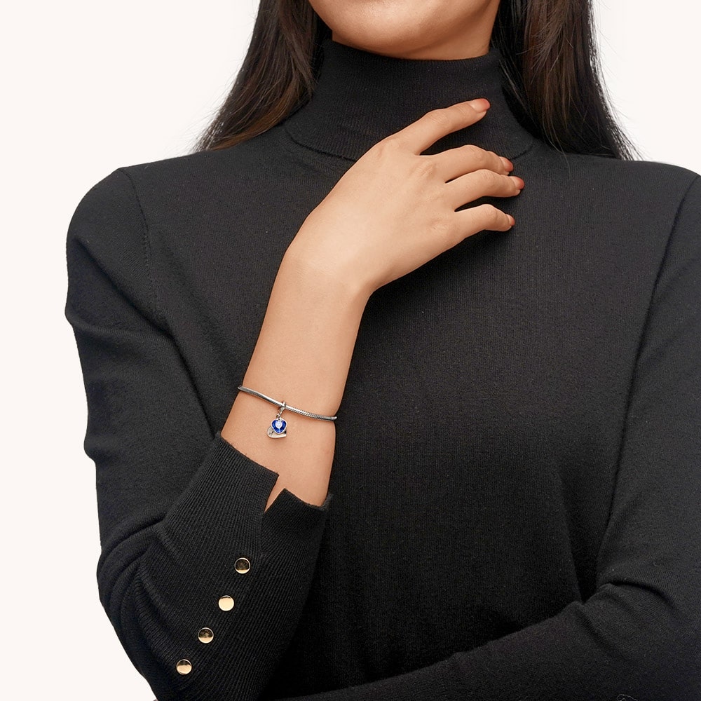 Gnoce “To me you are the world” Love Heart Pendant Dangle Charm_5