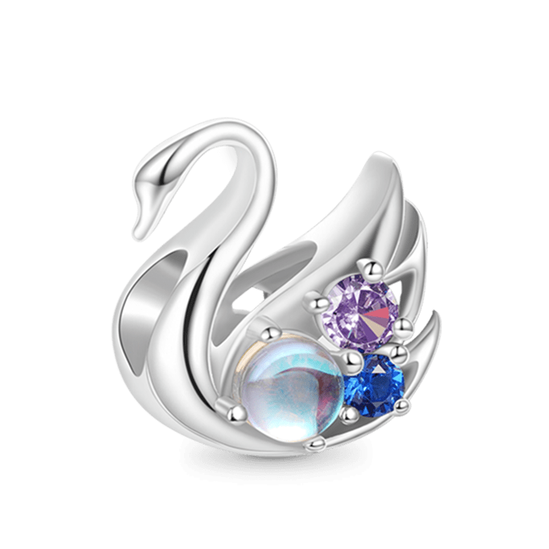Gnoce MoonStone Swan Charm_1