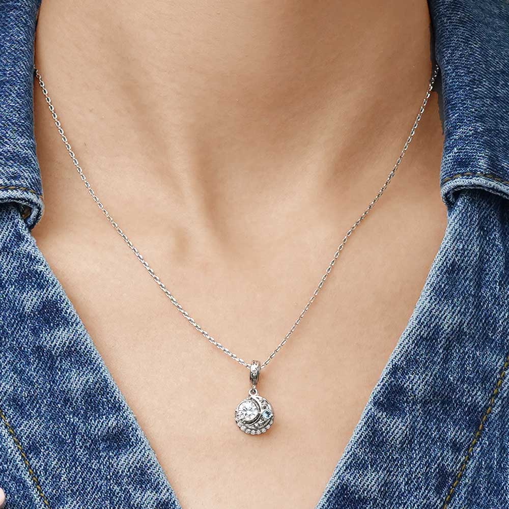 Gnoce Star Moon Engravable Pendant Dangle Charm_3