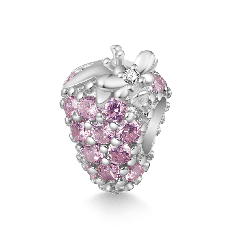 Gnoce Pink Strawberry Bee Charm_1