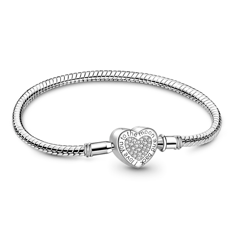 Gnoce “I love you to the moon and back” Love Basic Snake Chain Bracelet_1