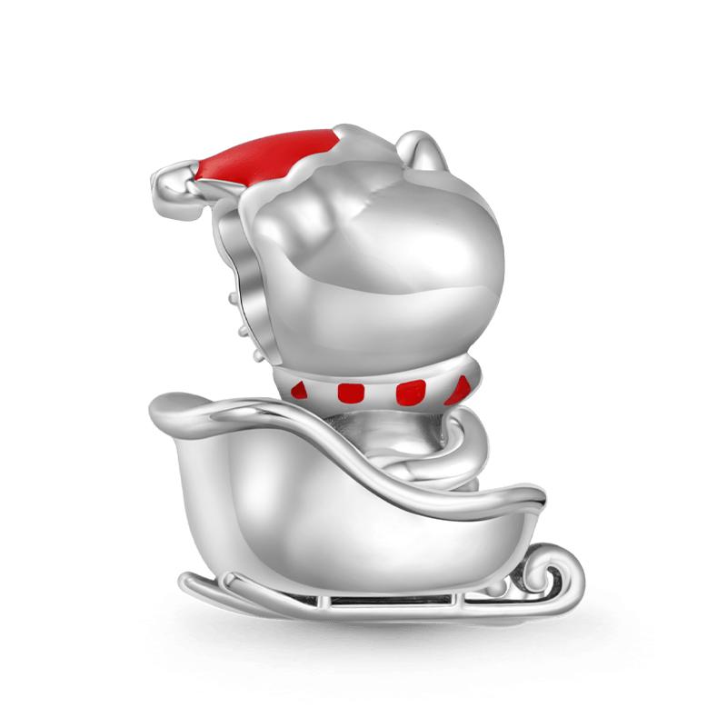 Gnoce Christmas Cat Sleigh Charm_2