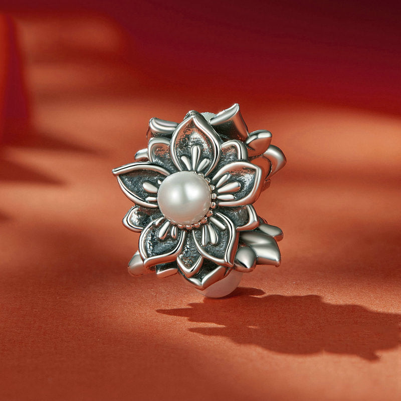 Gnoce Vintage Literary Shell Bead Flower Charm_2