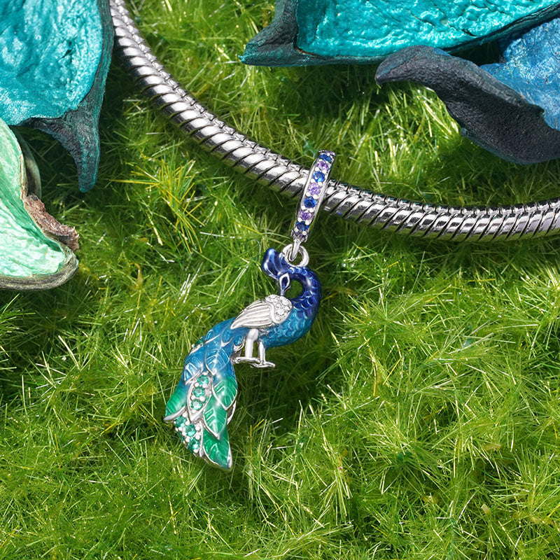 Gnoce Peacock Pendant Dangle Charm_3