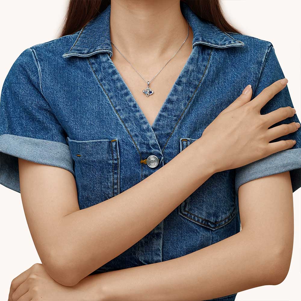 Gnoce Family Love Heart Engravable Pendant Dangle Charm_5