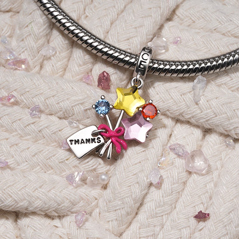 Gnoce Thanksgiving Bouquet Pendant Dangle Charm_3