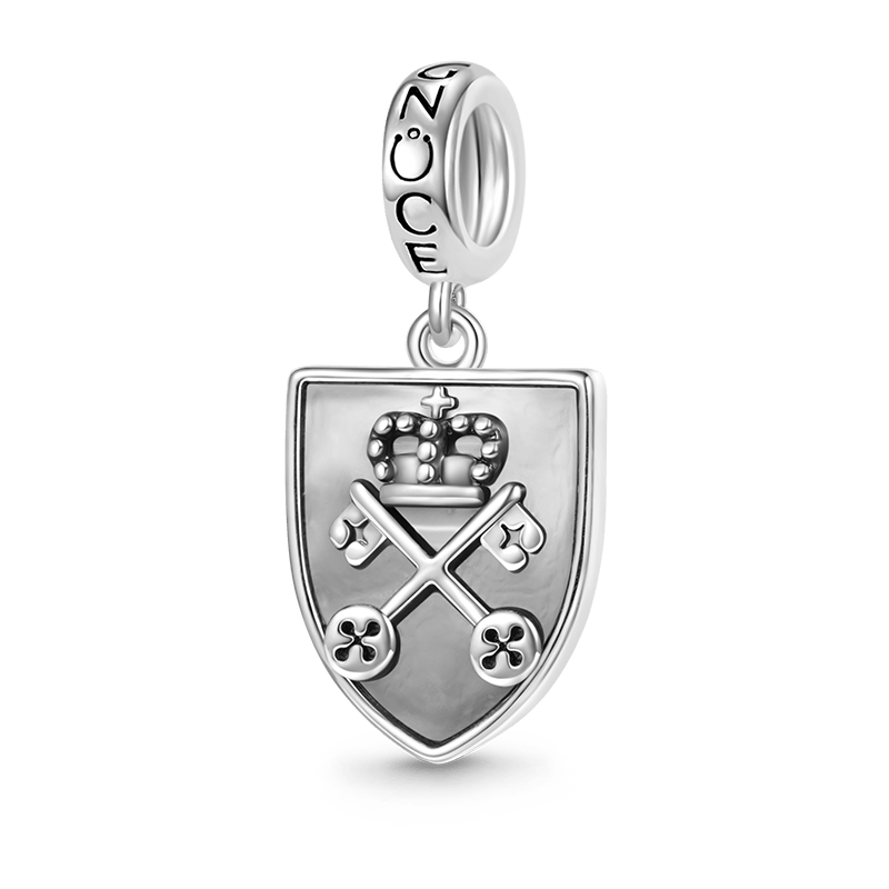 Gnoce Engravable Cross Key Shield Pendant Dangle Charm_1