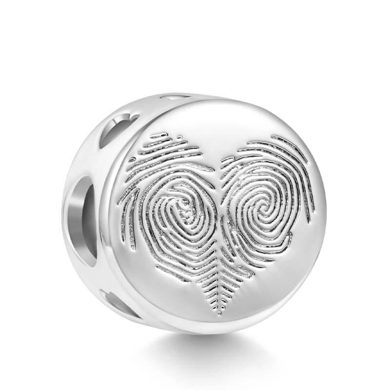 Gnoce Engravable Love Heart Fingerprint Charm_4
