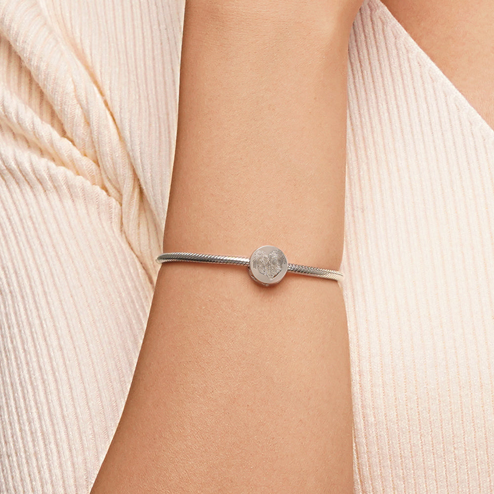 Gnoce Engravable Love Heart Fingerprint Charm_7