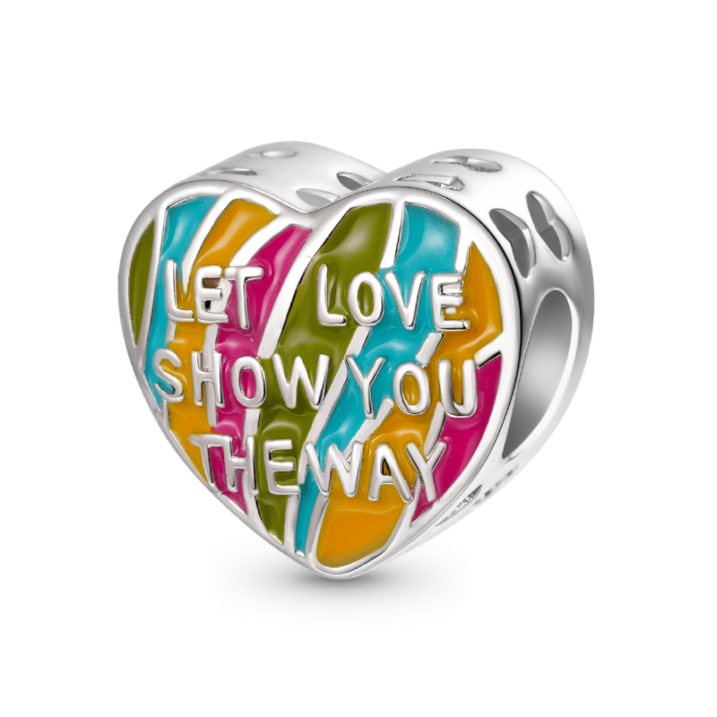 Gnoce "LET LOVE SHOW YOU THE WAY" Heart Personalized Photo Charm_2
