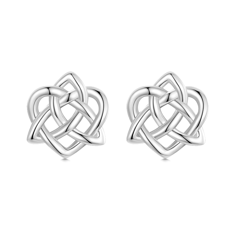 Gnoce Celtic Knot Geometric Stud Earrings_1