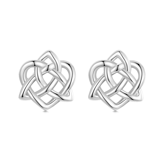 Gnoce Celtic Knot Geometric Stud Earrings_1