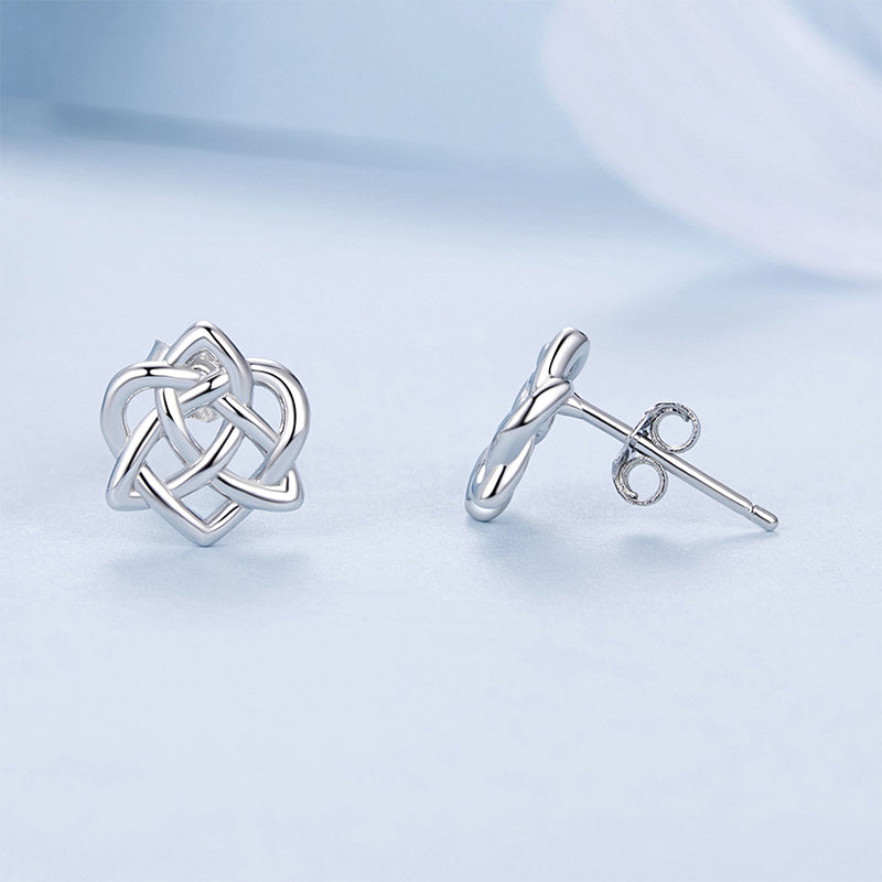 Gnoce Celtic Knot Geometric Stud Earrings_3