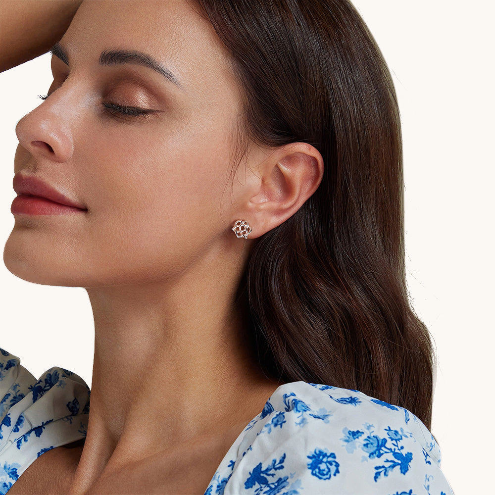 Gnoce Celtic Knot Geometric Stud Earrings_4