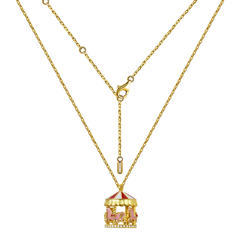 Merry-Go-Round Necklace 925 Sterling Silver 18k Gold Plated_2