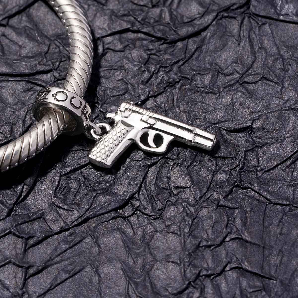 Gnoce Bullet Gun Pistol Pendant Dangle Charm_3