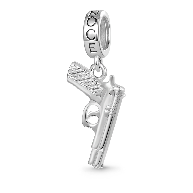 Gnoce Bullet Gun Pistol Pendant Dangle Charm_1