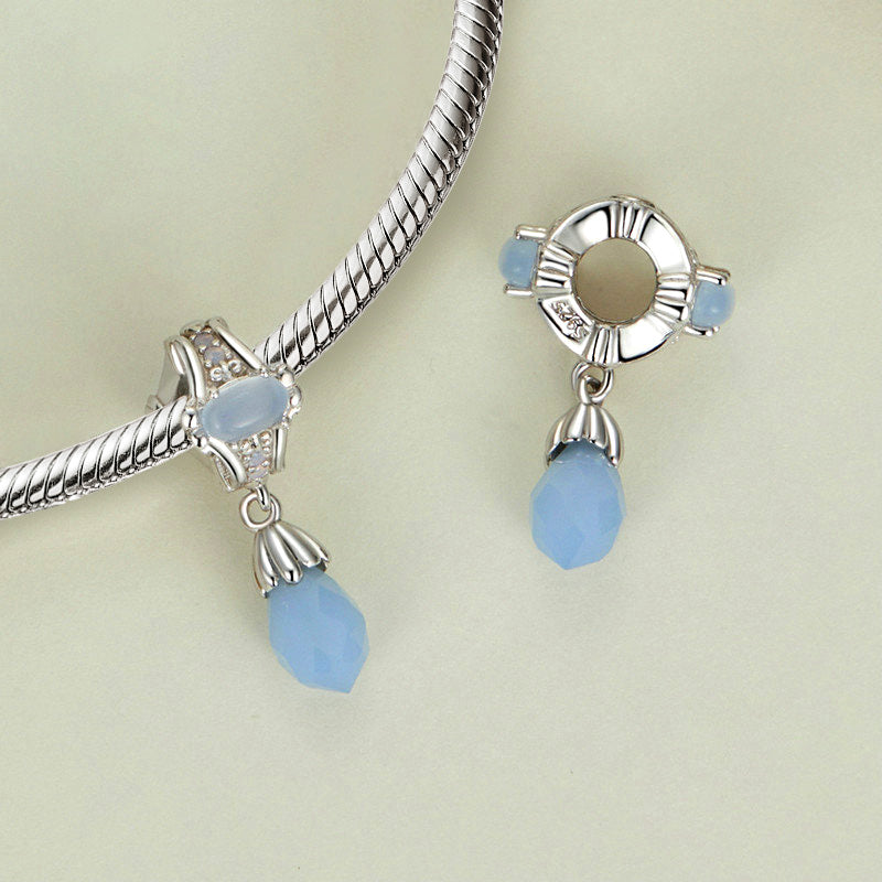 Gnoce Vintage Blue Water Drop Pendant Dangle Charm_2